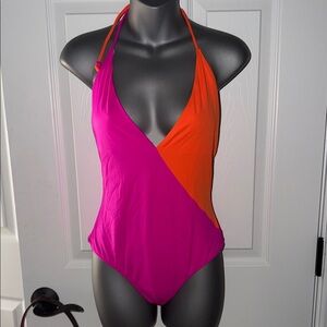 Victoria’s Secret Pink and Orange Halter Swimsuit